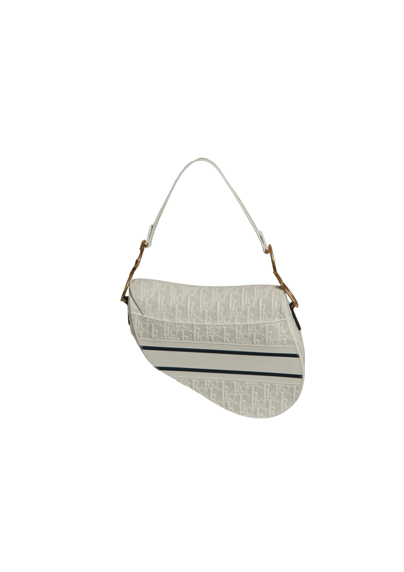 PERFORATED OBLIQUE SADDLE BAG + STRAP