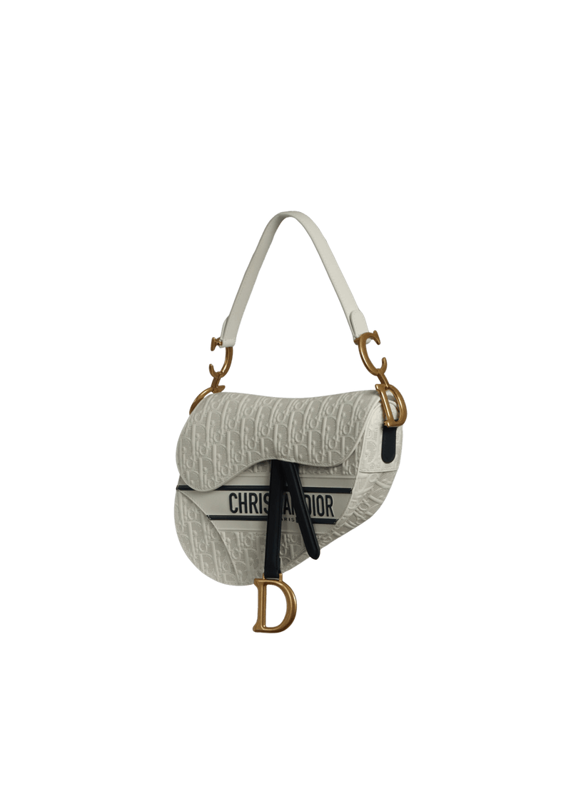 PERFORATED OBLIQUE SADDLE BAG + STRAP