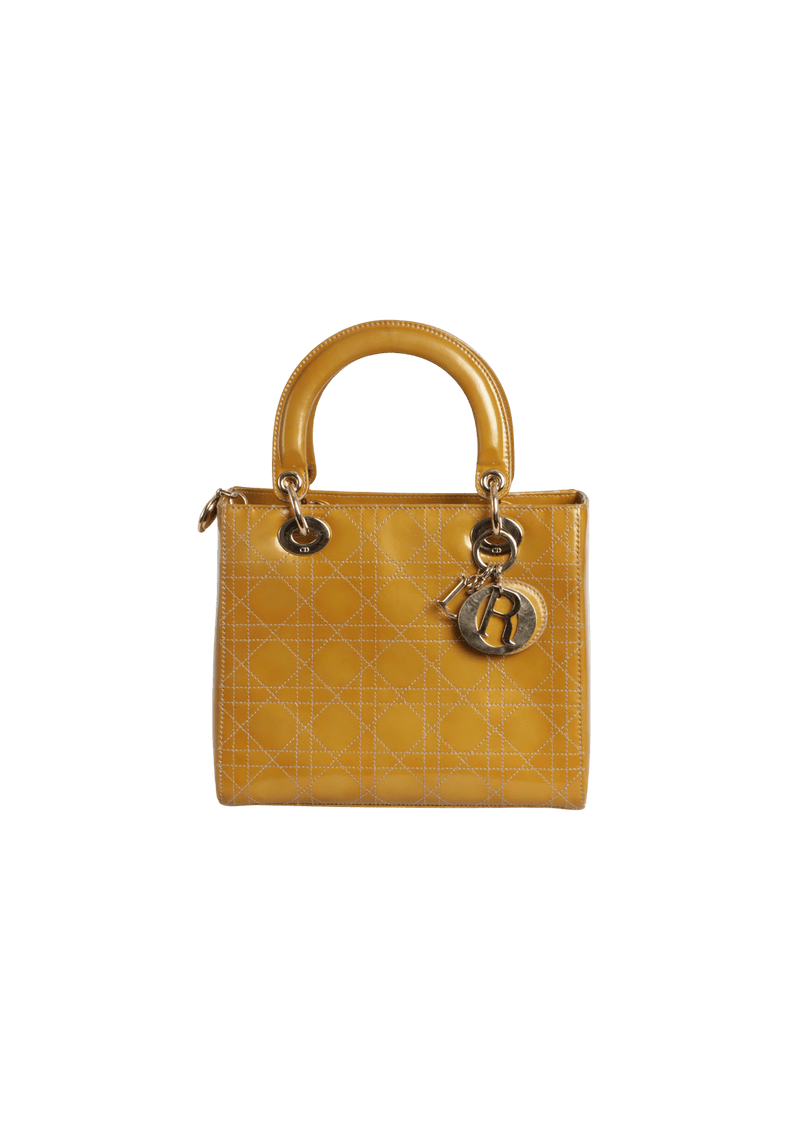 STITCH PATENT LADY DIOR MEDIUM