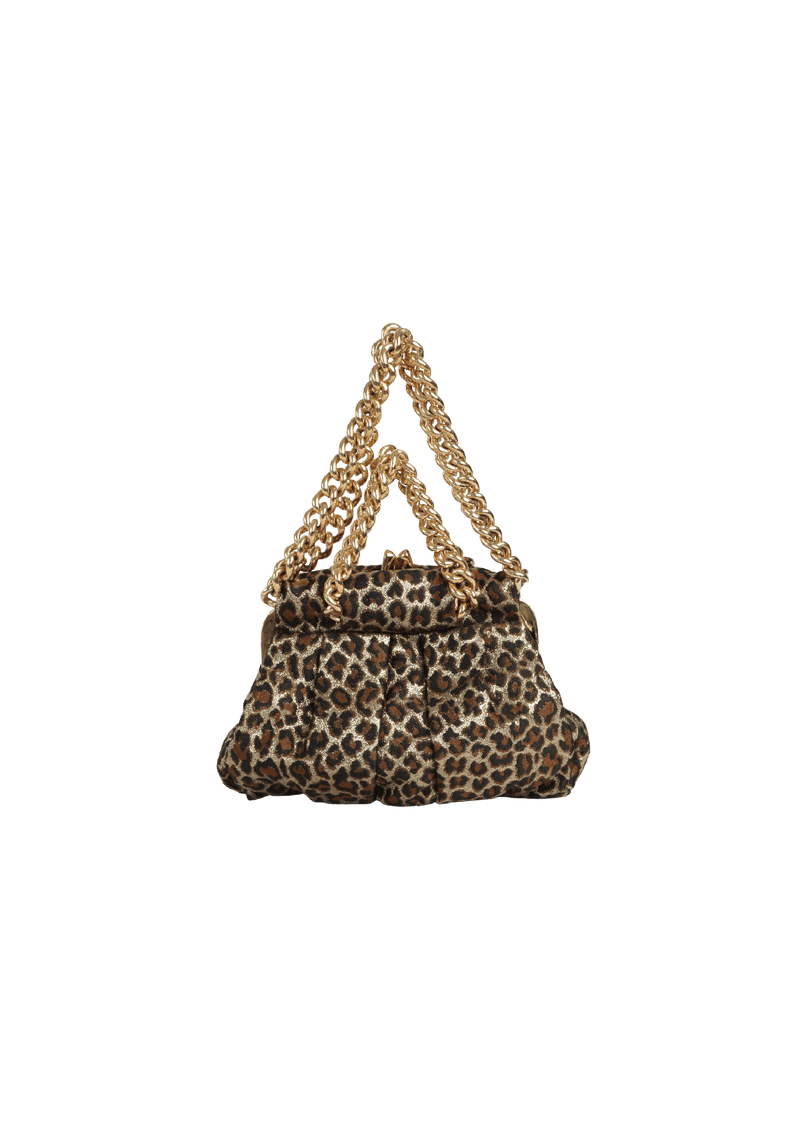 LEOPARD PRINT YOYO CLUTCH BAG