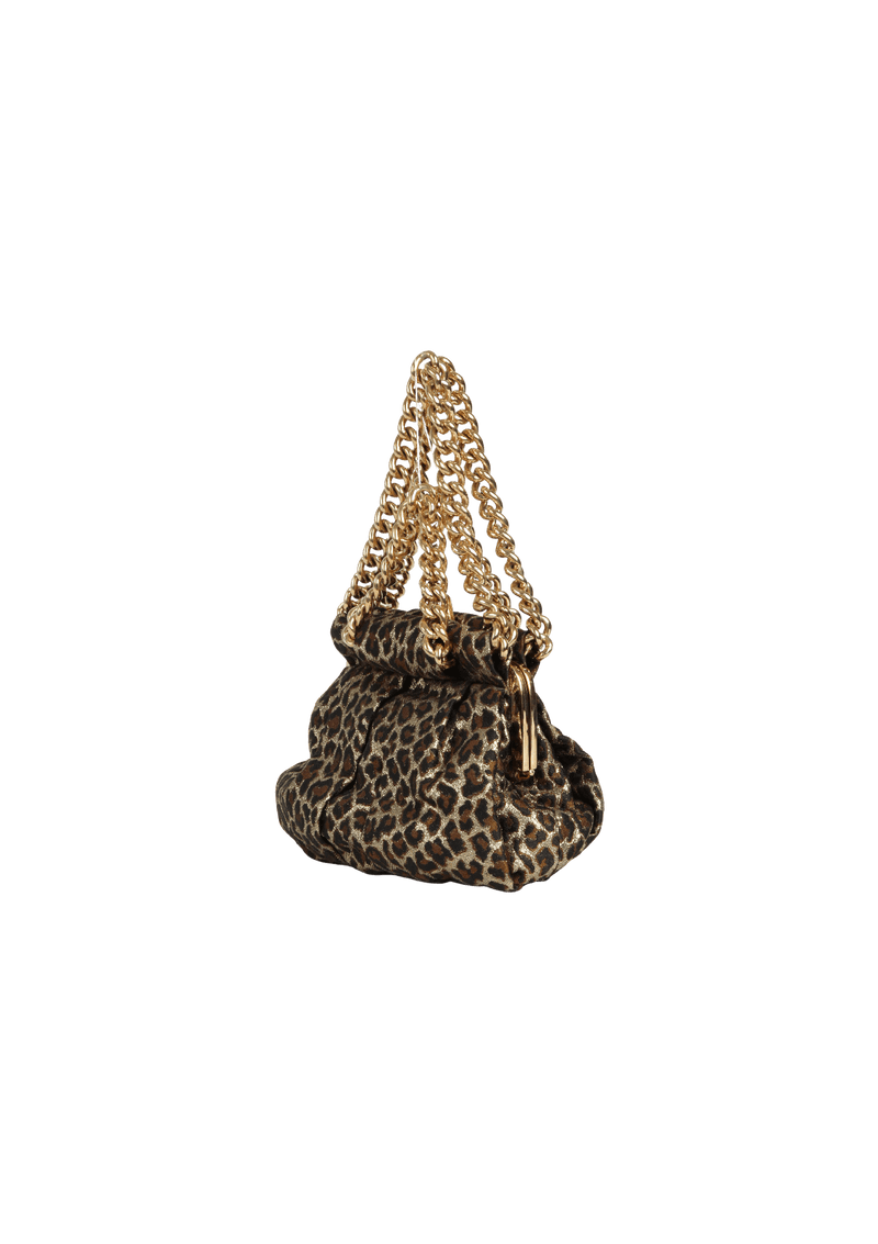 LEOPARD PRINT YOYO CLUTCH BAG