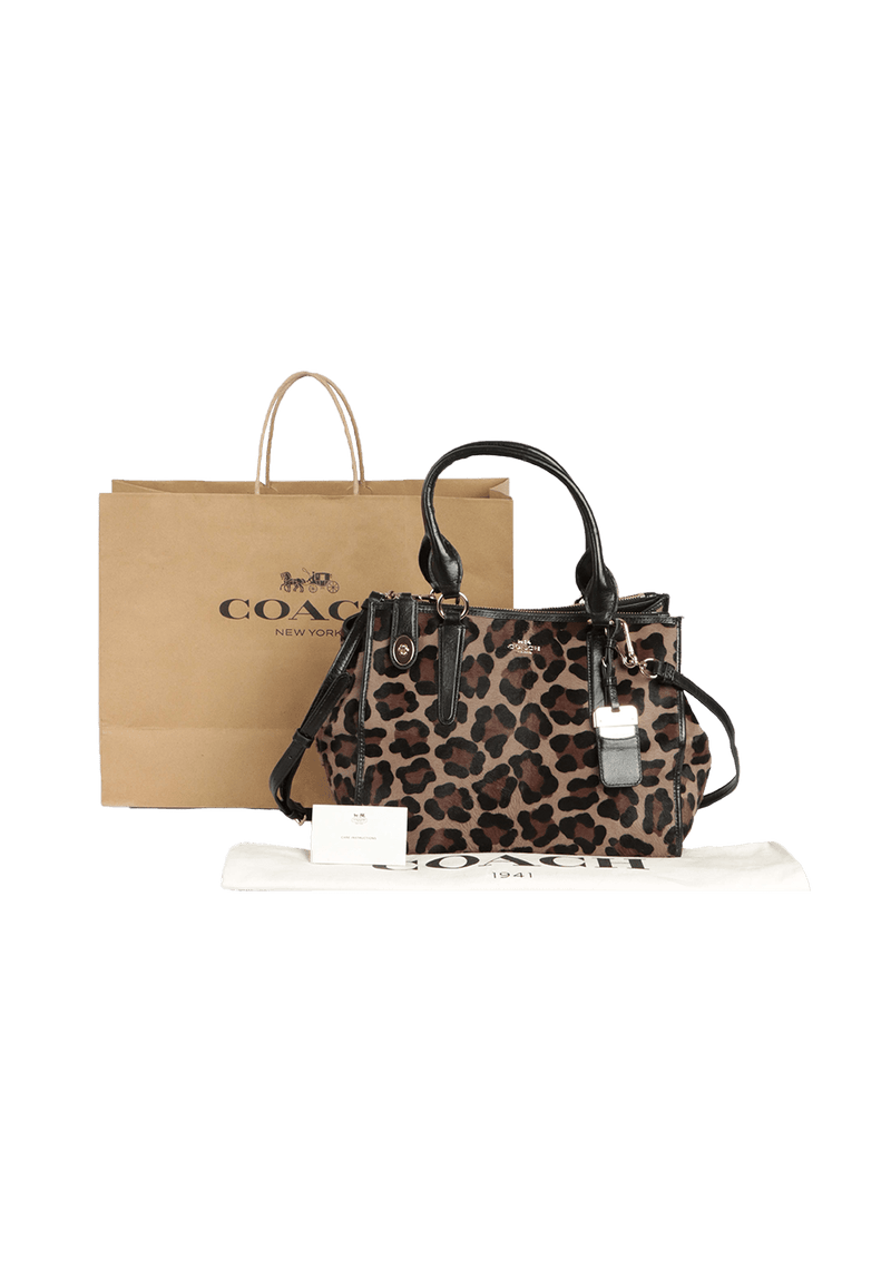 ANIMAL PRINT SATCHEL BAG