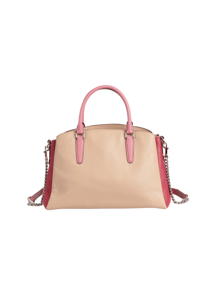 BOLSA COACH COLORBLOCK SATCHEL BAG BICOLOR ORIGINAL Gringa