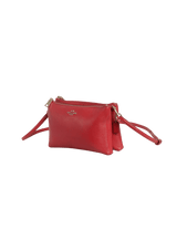 LEATHER DOUBLE ZIP BAG