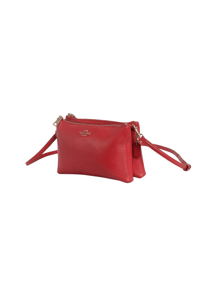 LEATHER DOUBLE ZIP BAG