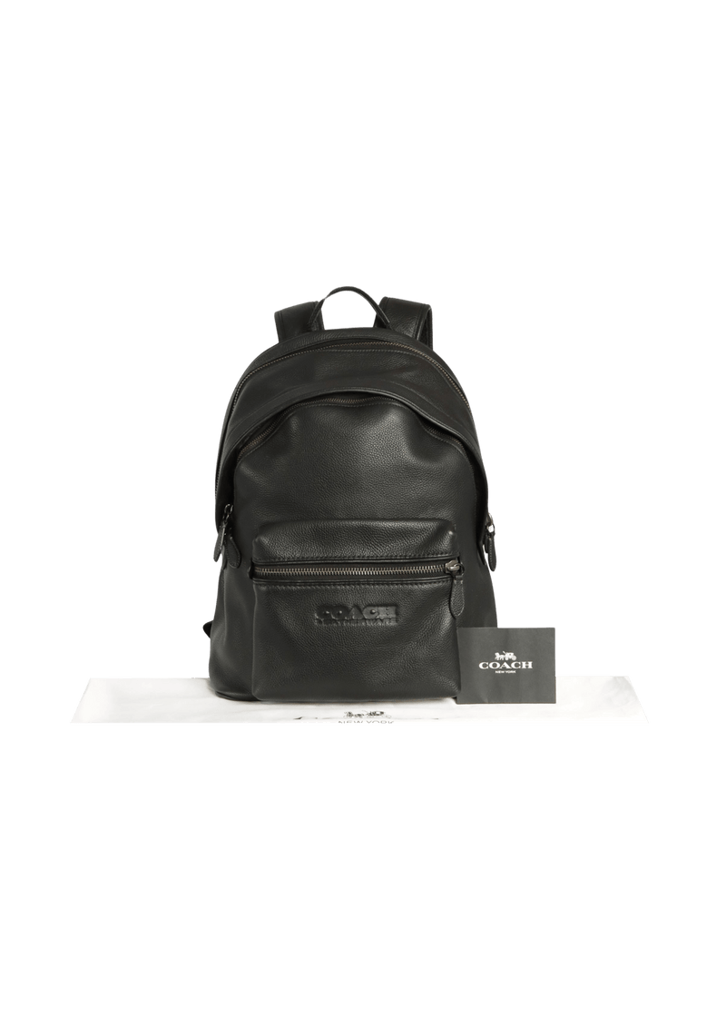 LEATHER LOGO CHARTER BACKPACK