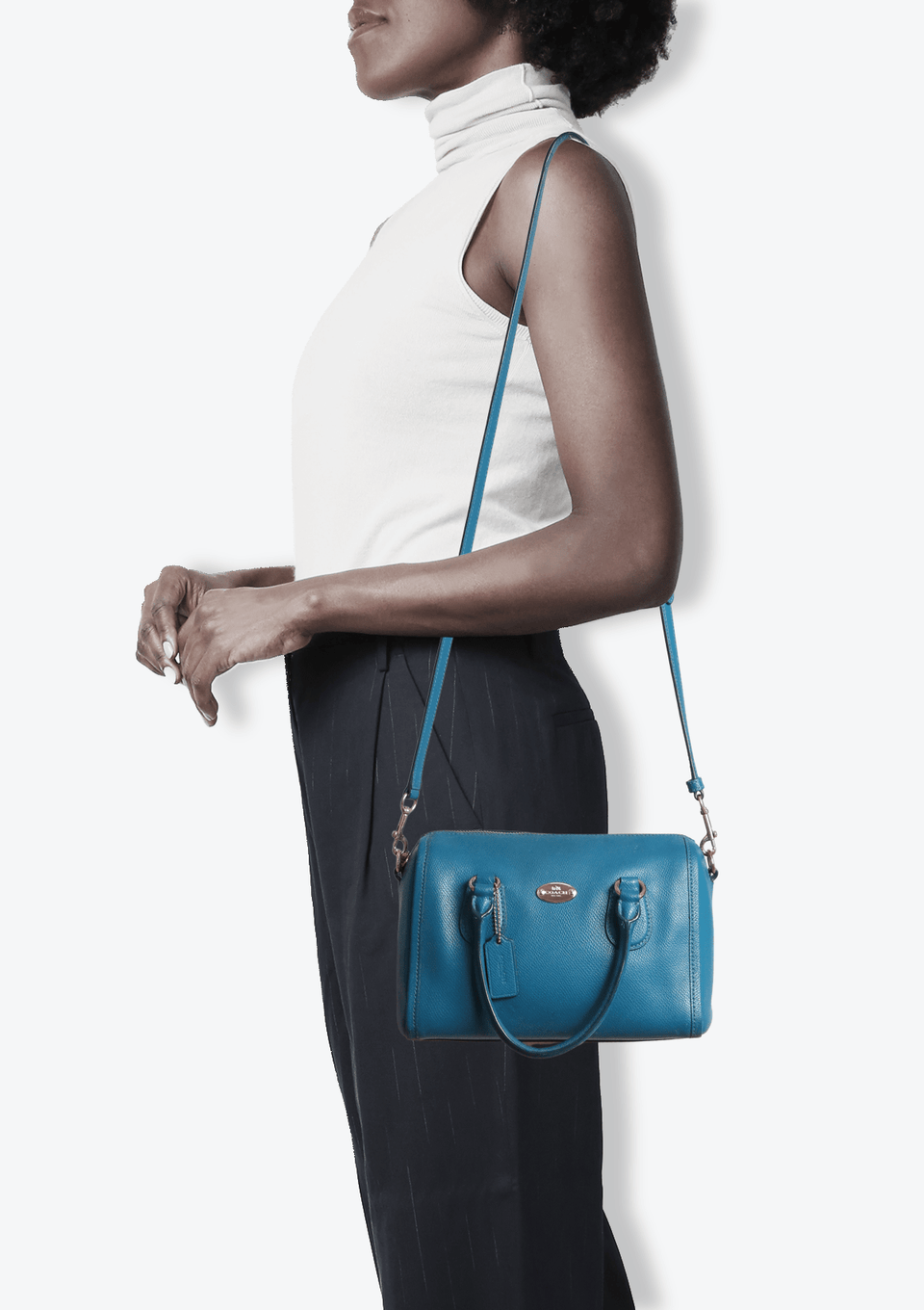 BOLSA COACH MINI BENNETT SATCHEL AZUL ORIGINAL – Gringa