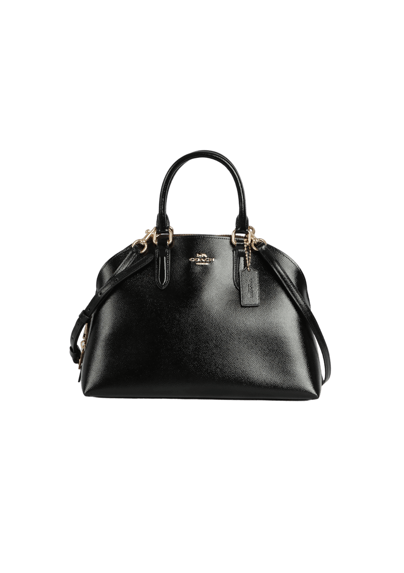 Coach crossgrain patent leather quinn satchel sale