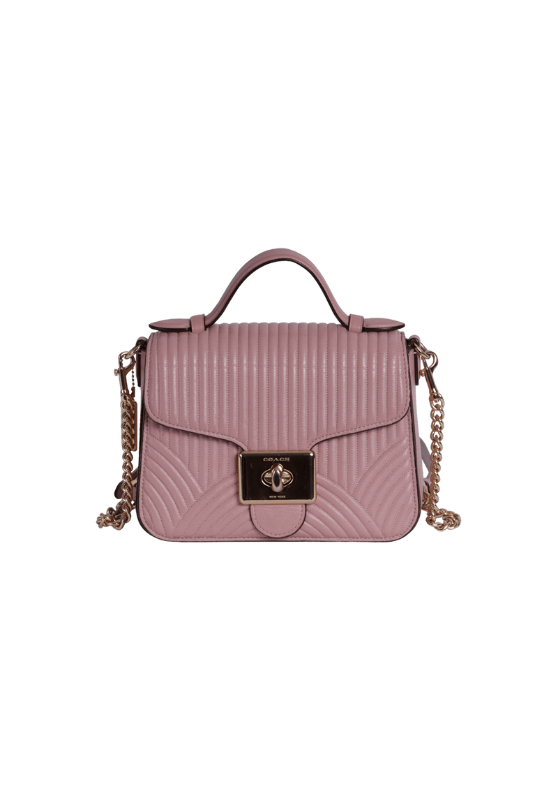 QUILTED CASSIDY TOP HANDLE BAG