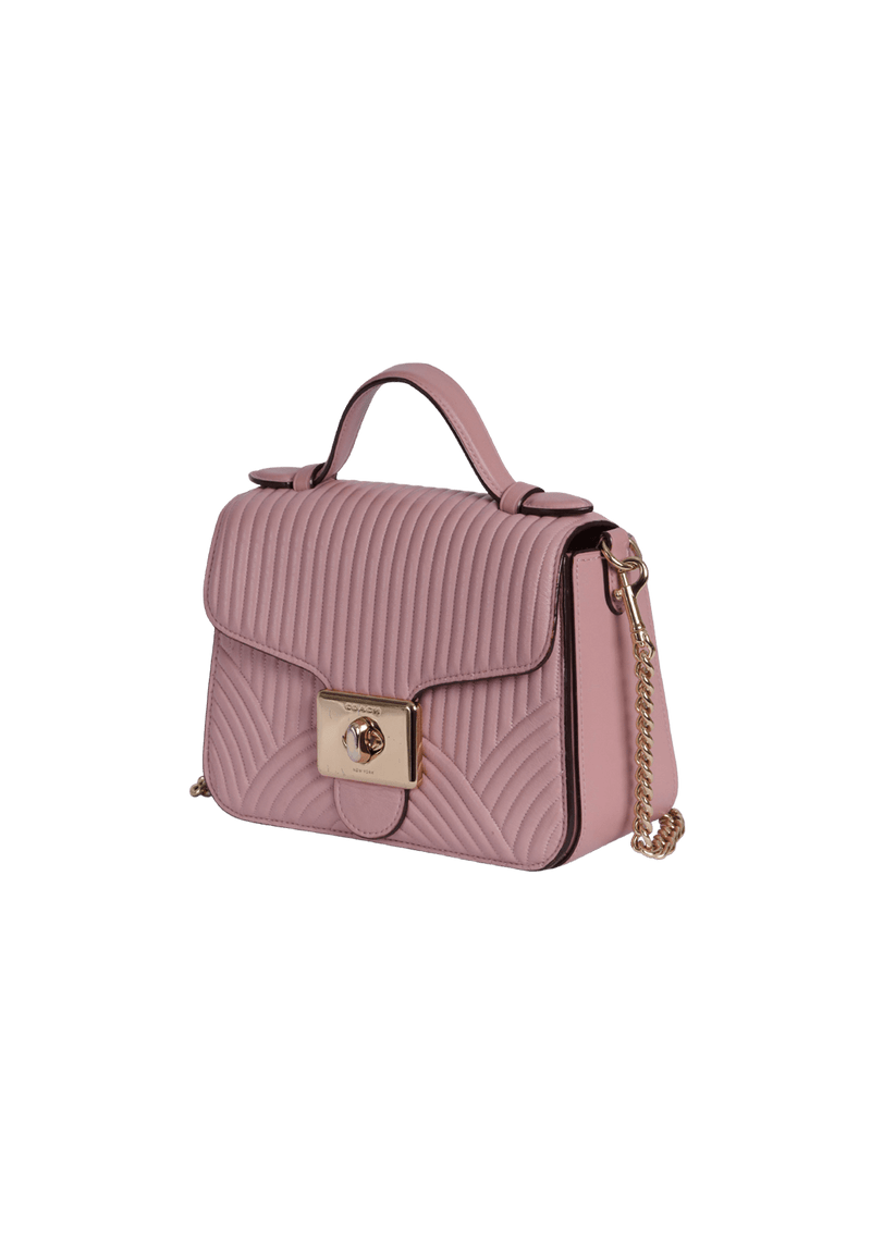 QUILTED CASSIDY TOP HANDLE BAG