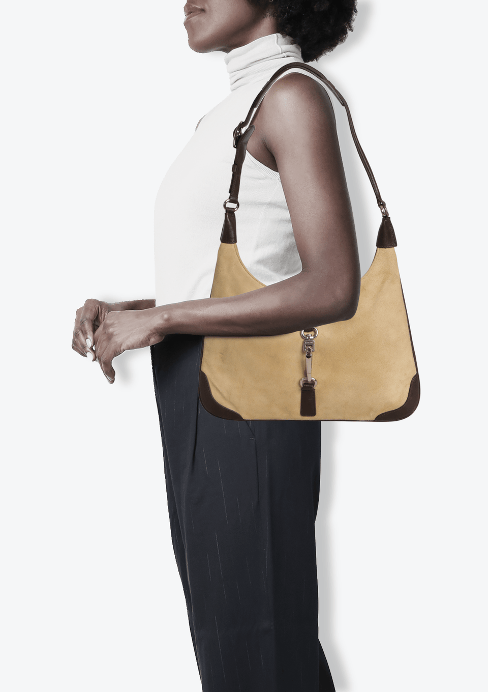 BOLSA COACH SUEDE HOBO BAG BEGE ORIGINAL – Gringa