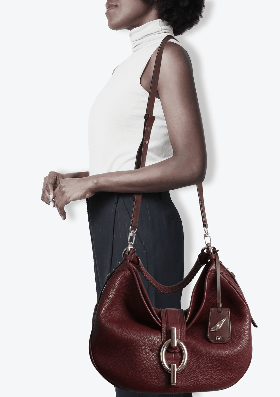 BOLSA DIANE VON FURSTENBERG SUTRA HOBO BAG VERMELHO ORIGINAL – Gringa