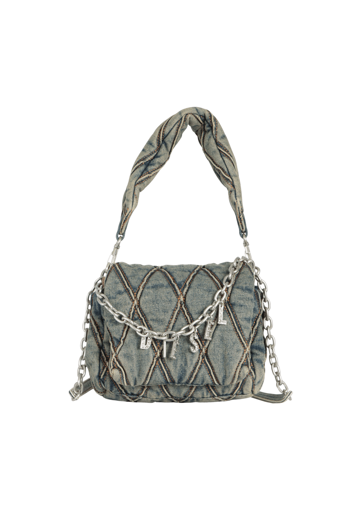 BOLSA DIESEL DENIM CHARM-D SHOULDER BAG AZUL ORIGINAL – Gringa