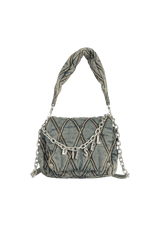DENIM CHARM-D SHOULDER BAG