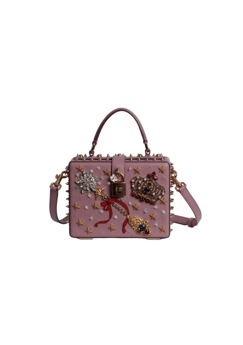 CRYSTAL EMBELLISHED BOX BAG