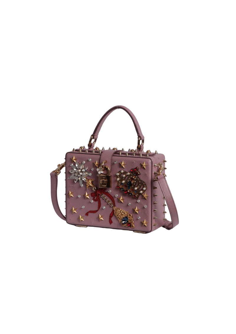 CRYSTAL EMBELLISHED BOX BAG