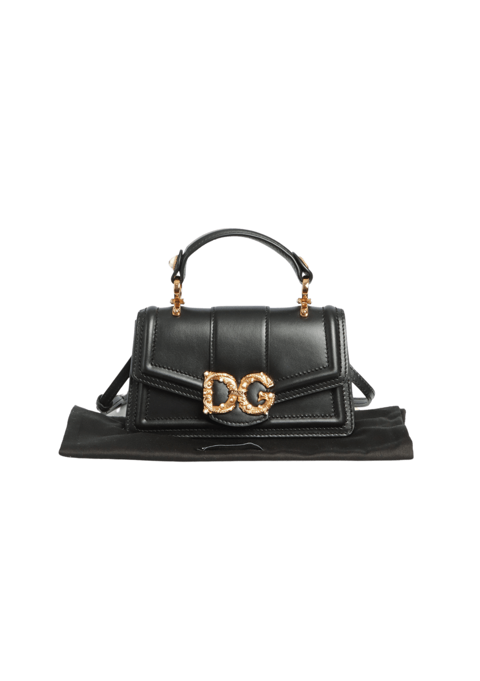 BOLSA DOLCE & GABBANA DG AMORE TOP HANDLE PRETO ORIGINAL – Gringa