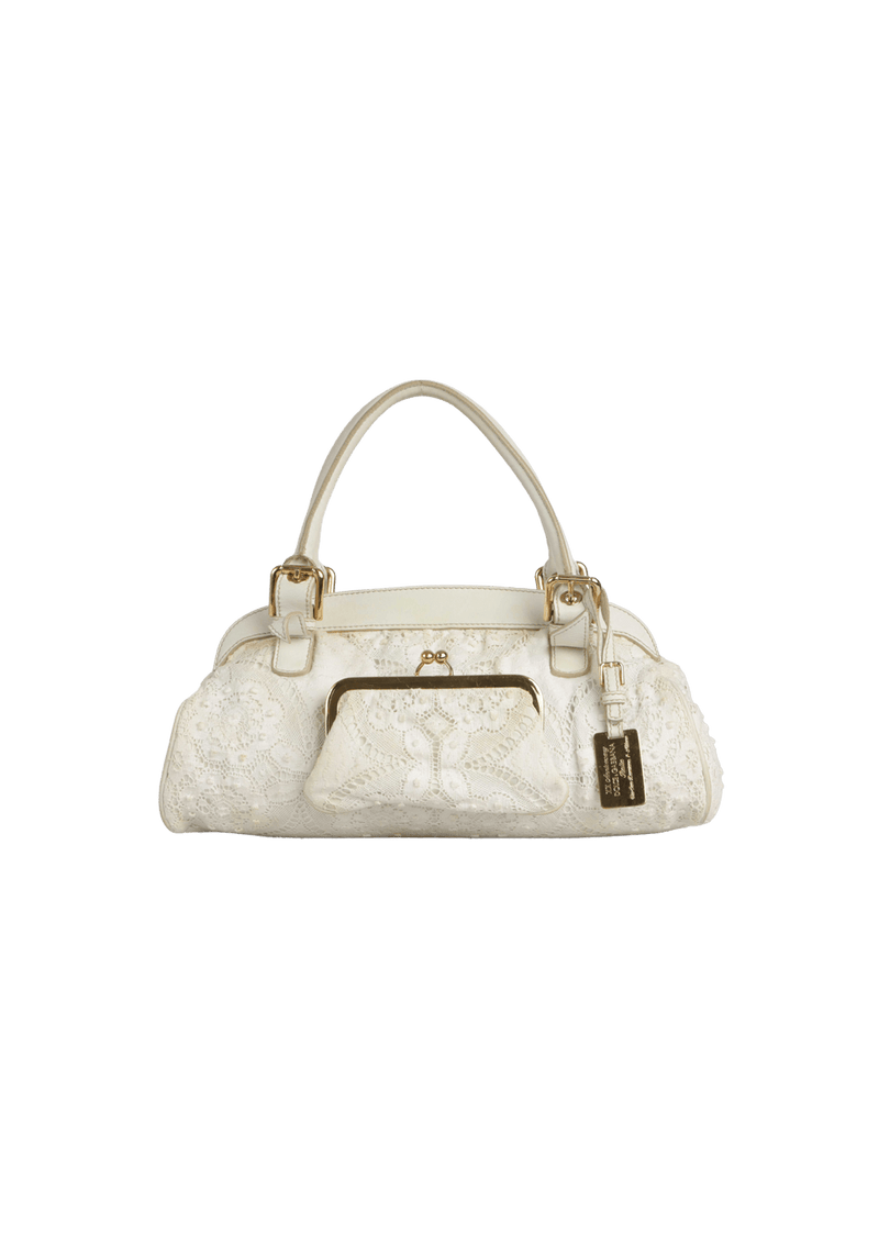 LACE-PATTERN HANDLE BAG