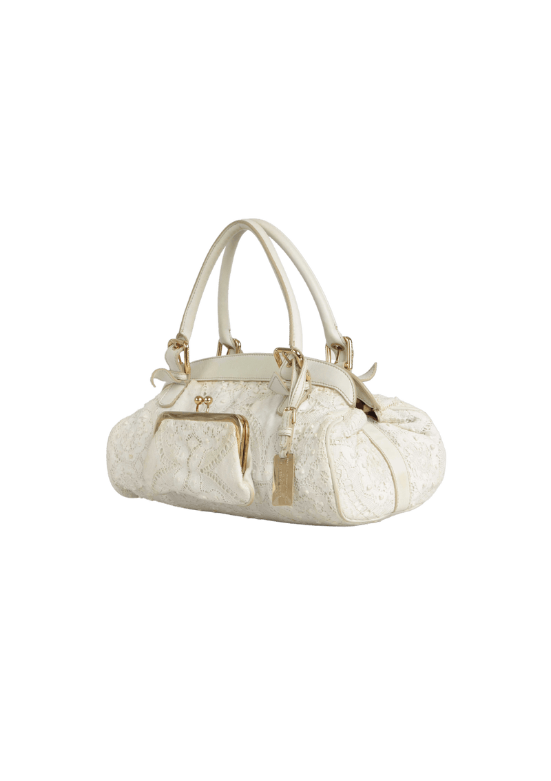 LACE-PATTERN HANDLE BAG