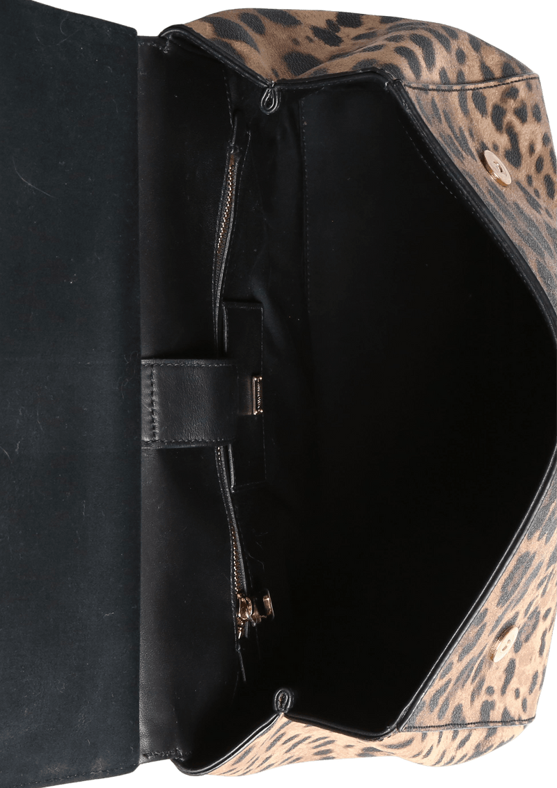 Large leopard top print bag