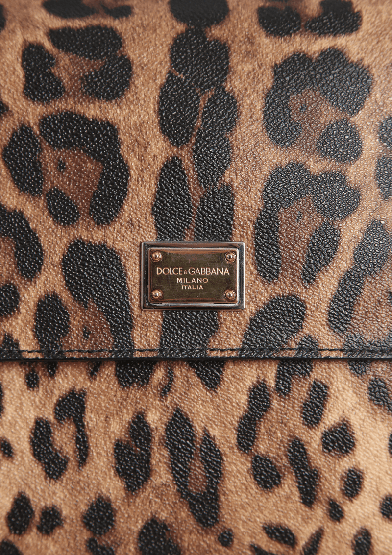 BOLSA DOLCE GABBANA LARGE DAUPHINE LEOPARD MISS SICILY BAG
