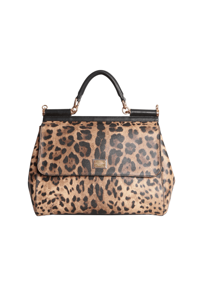 LARGE DAUPHINE LEOPARD MISS SICILY BAG