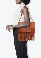 LEATHER FRINGE BAG