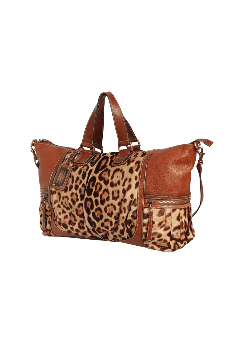 LEOPARD SATCHEL BAG