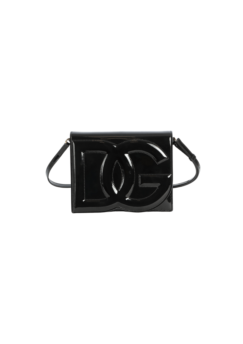 PATENT LEATHER DG LOGO BAG