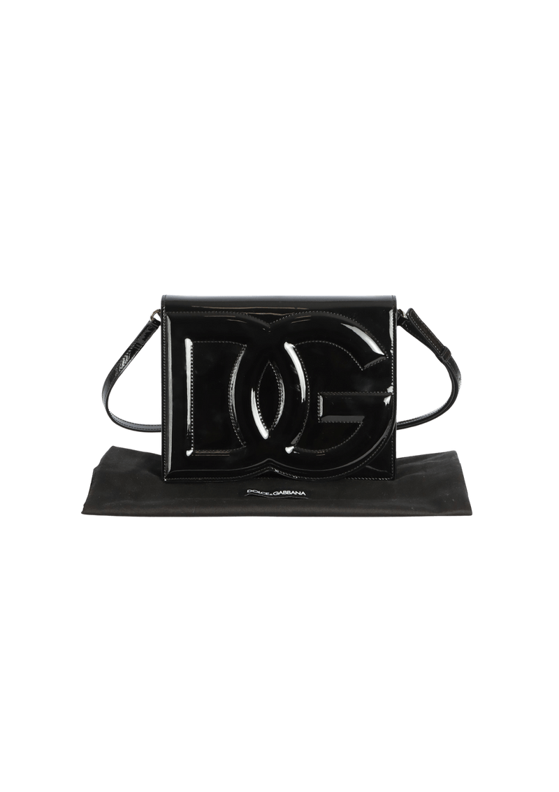 PATENT LEATHER DG LOGO BAG