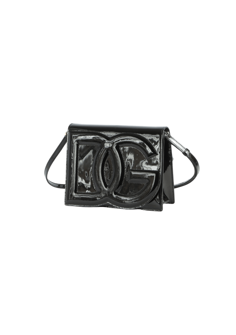 PATENT LEATHER DG LOGO BAG