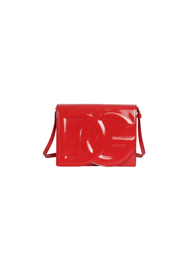 PATENT LEATHER DG LOGO BAG