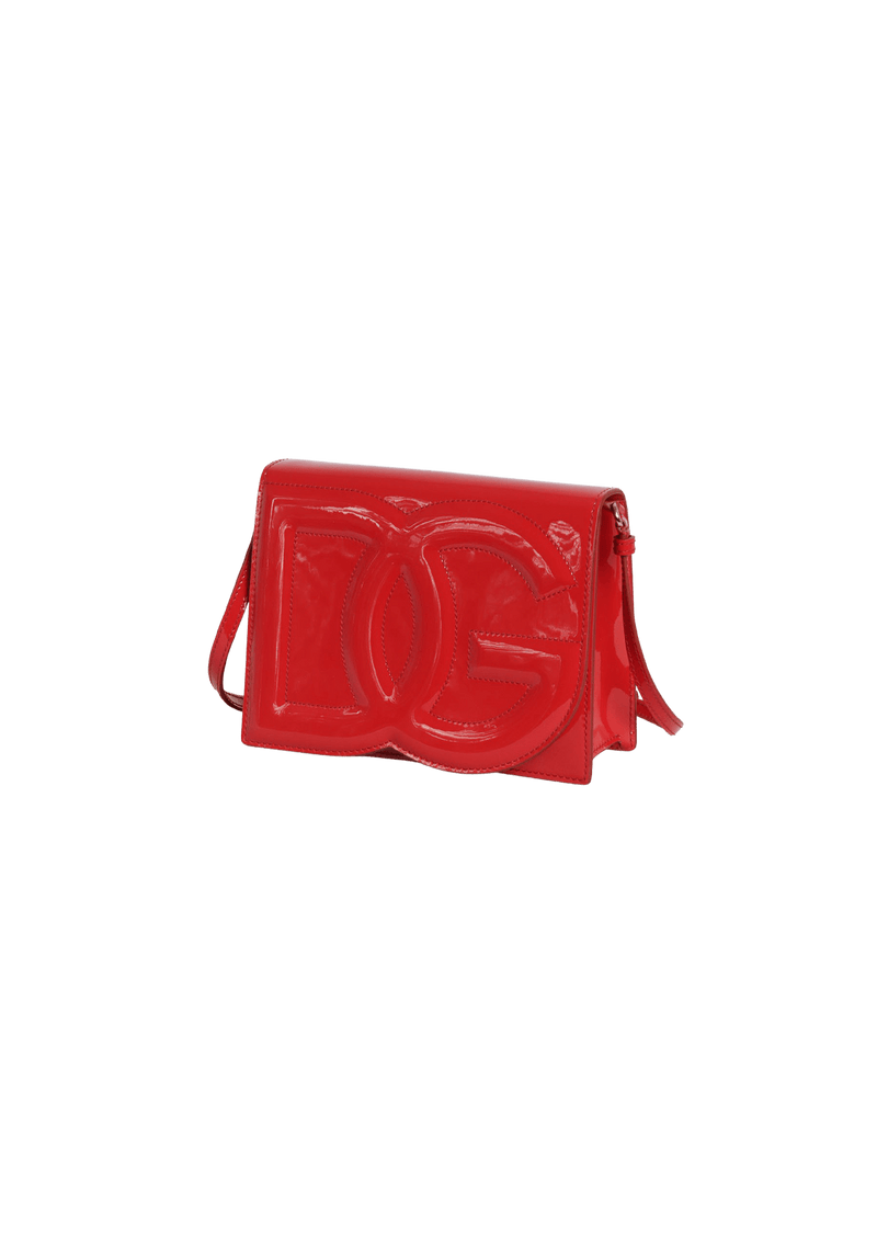 PATENT LEATHER DG LOGO BAG