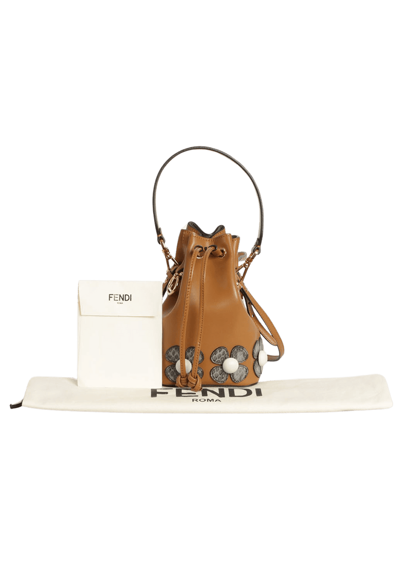 FLORAL MINI MON TRESOR BUCKET BAG