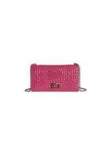LOGO-EMBOSSED WALLET ON CHAIN