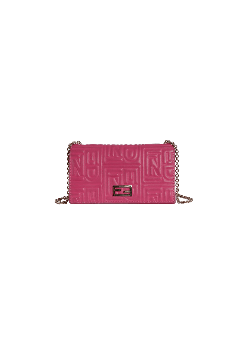 LOGO-EMBOSSED WALLET ON CHAIN