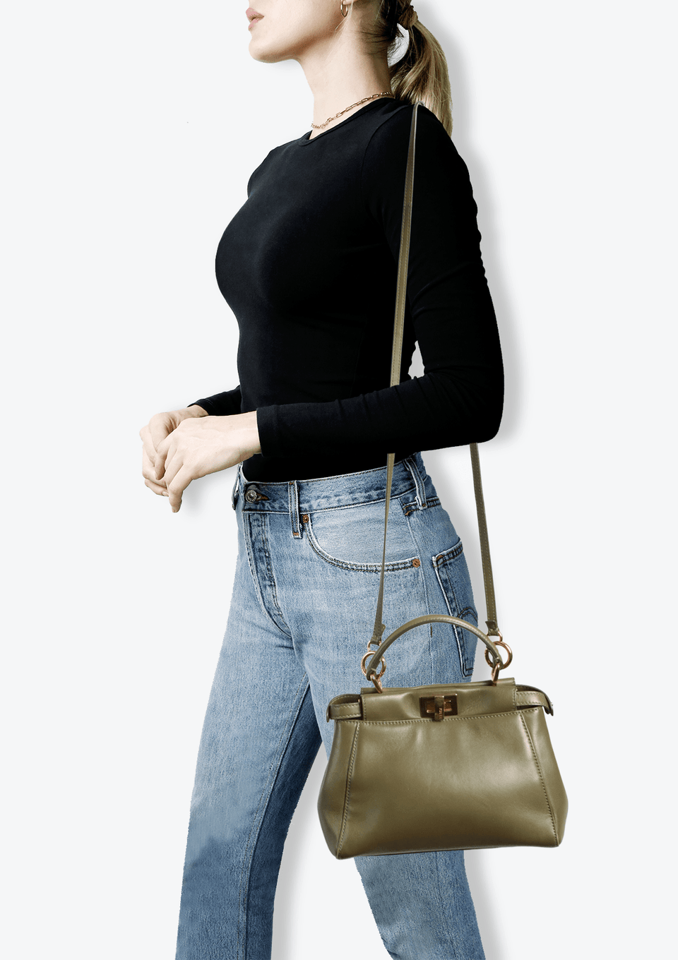 BOLSA FENDI MINI PEEKABOO BAG VERDE ORIGINAL – Gringa