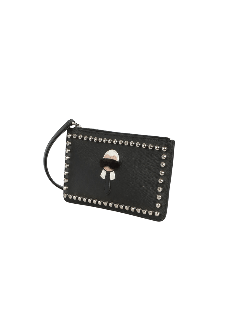 STUDDED KARLITO ZIP POUCH