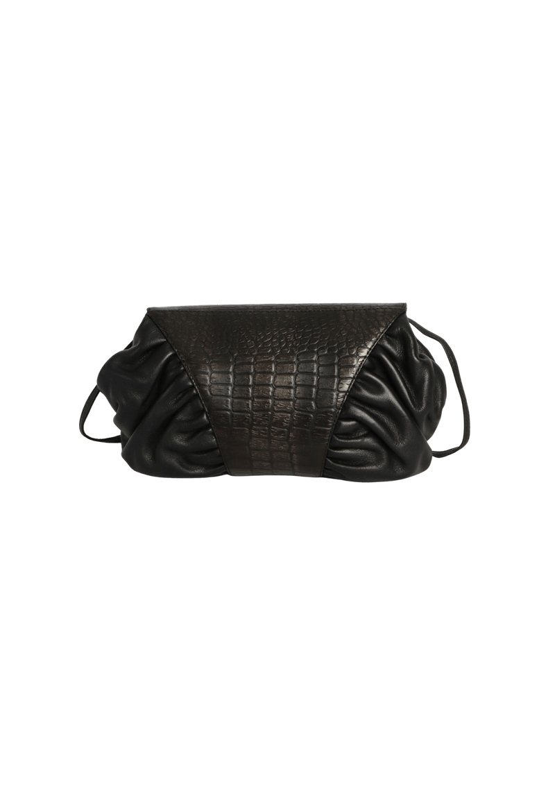 VINTAGE EMBOSSED TRIMMED CROSSBODY