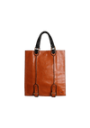 VINTAGE LEATHER OPEN TOTE