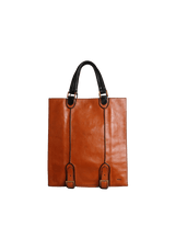 VINTAGE LEATHER OPEN TOTE