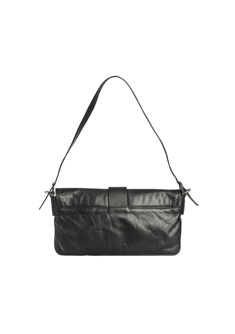 LOGO METAL BAGUETTE SHOULDER BAG