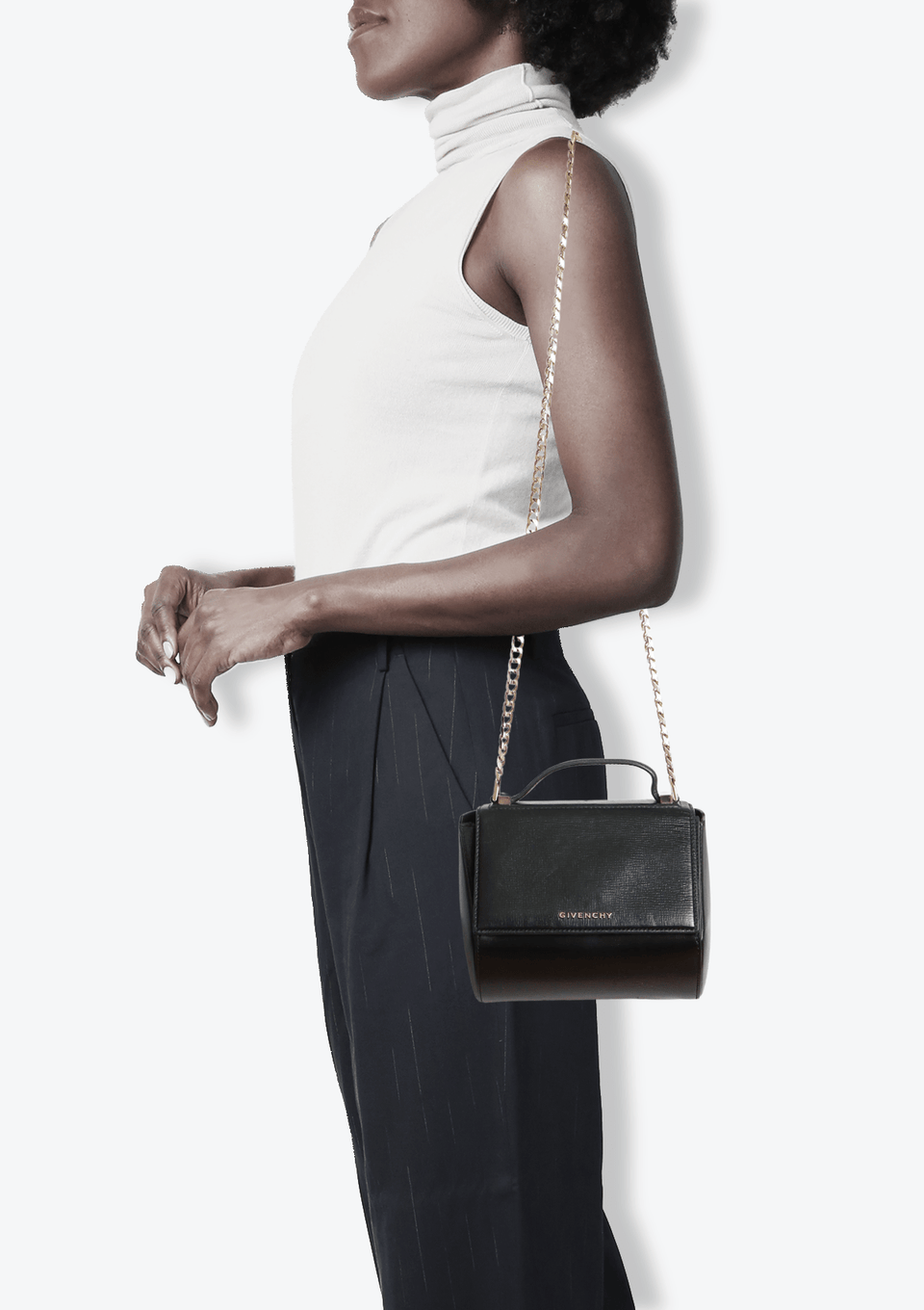 BOLSA GIVENCHY MINI PANDORA BOX CHAIN BAG PRETO ORIGINAL – Gringa