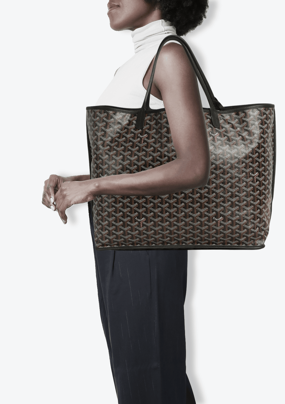 Goyardine Goyard Black Tote Bag Goyard Anjou Gm Tote Bag Goyard Gm