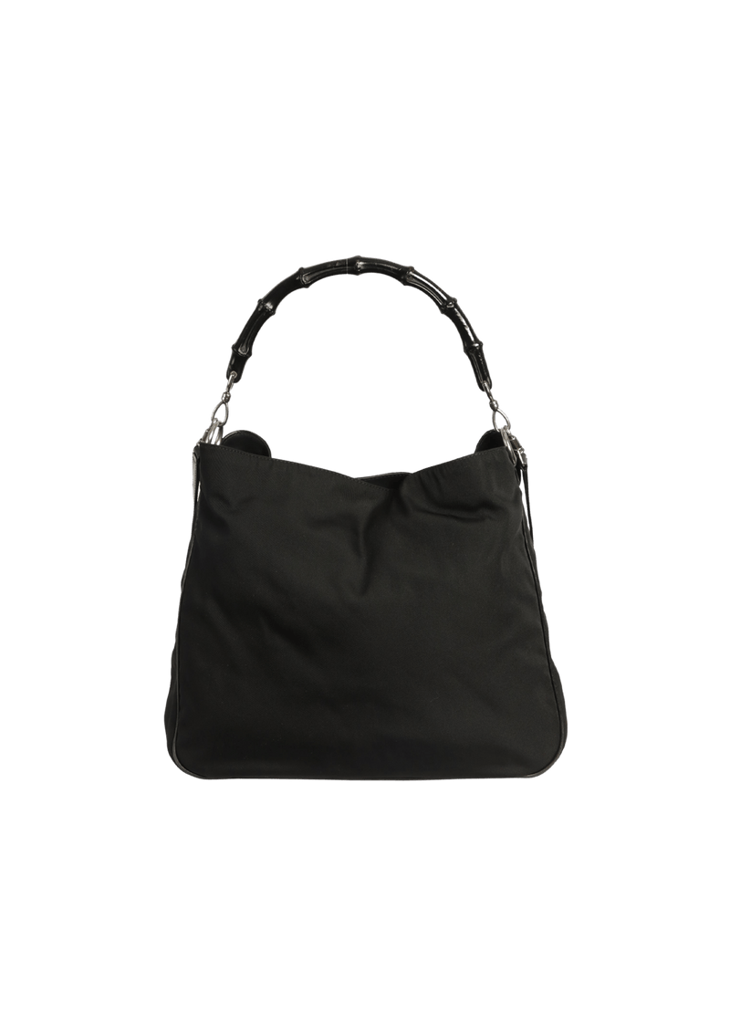 BAMBOO NYLON HOBO BAG