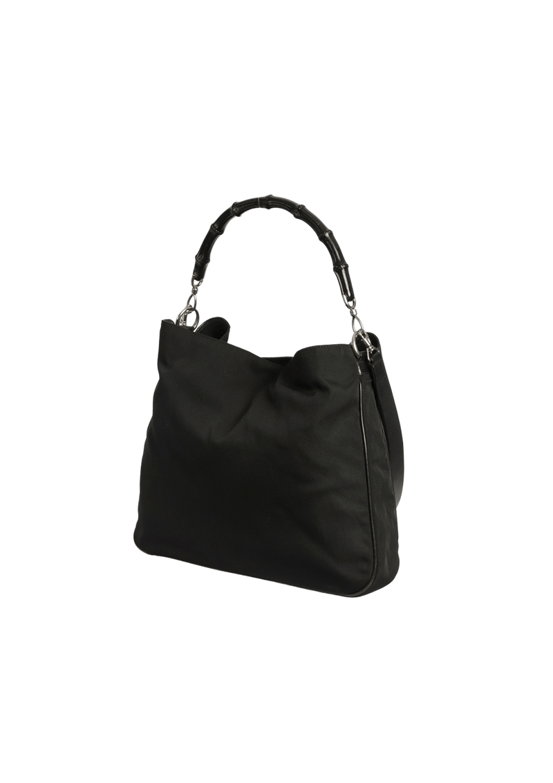 BAMBOO NYLON HOBO BAG