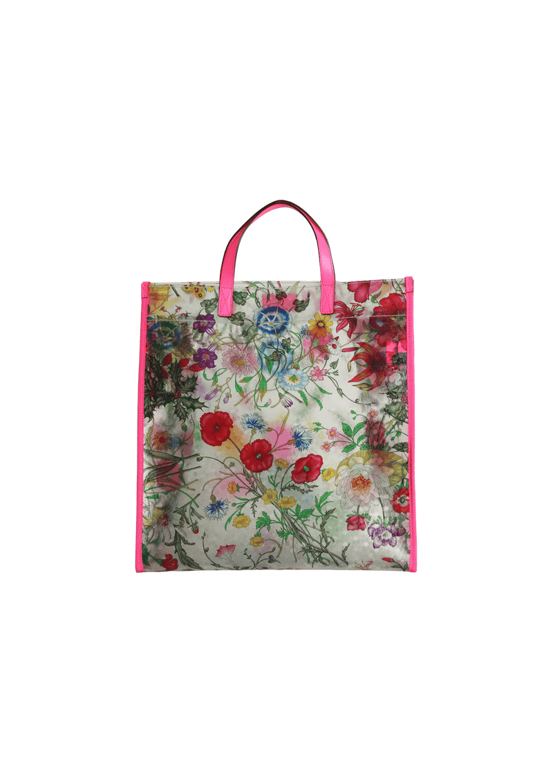 Gucci floral print sales tote