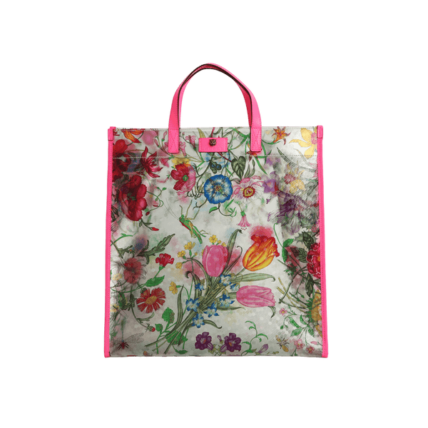 Gucci floral print tote online