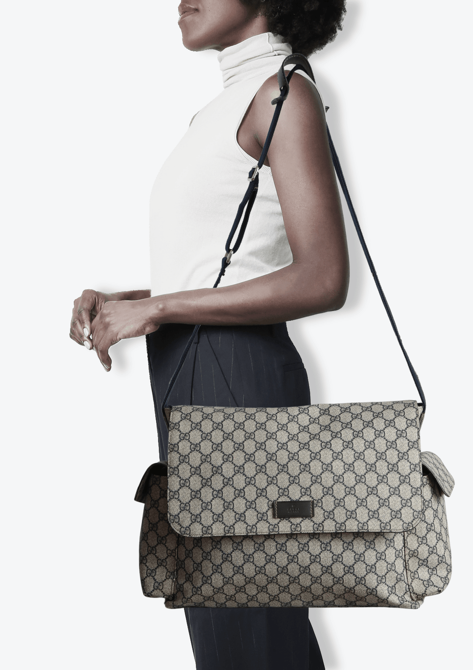 BOLSA GUCCI GG CANVAS DIAPER BAG BEGE ORIGINAL – Gringa