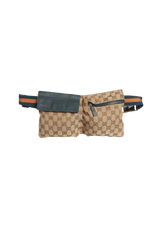 GG CANVAS DOUBLE BELT BAG